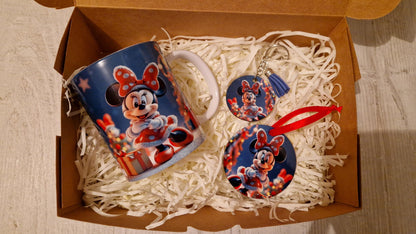Coffret cadeau Noël enfant personnalisé mug porte clés décoration Heyl’Créations