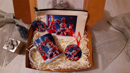 Coffret cadeau Noël enfant personnalisé mug porte clés décoration Heyl’Créations