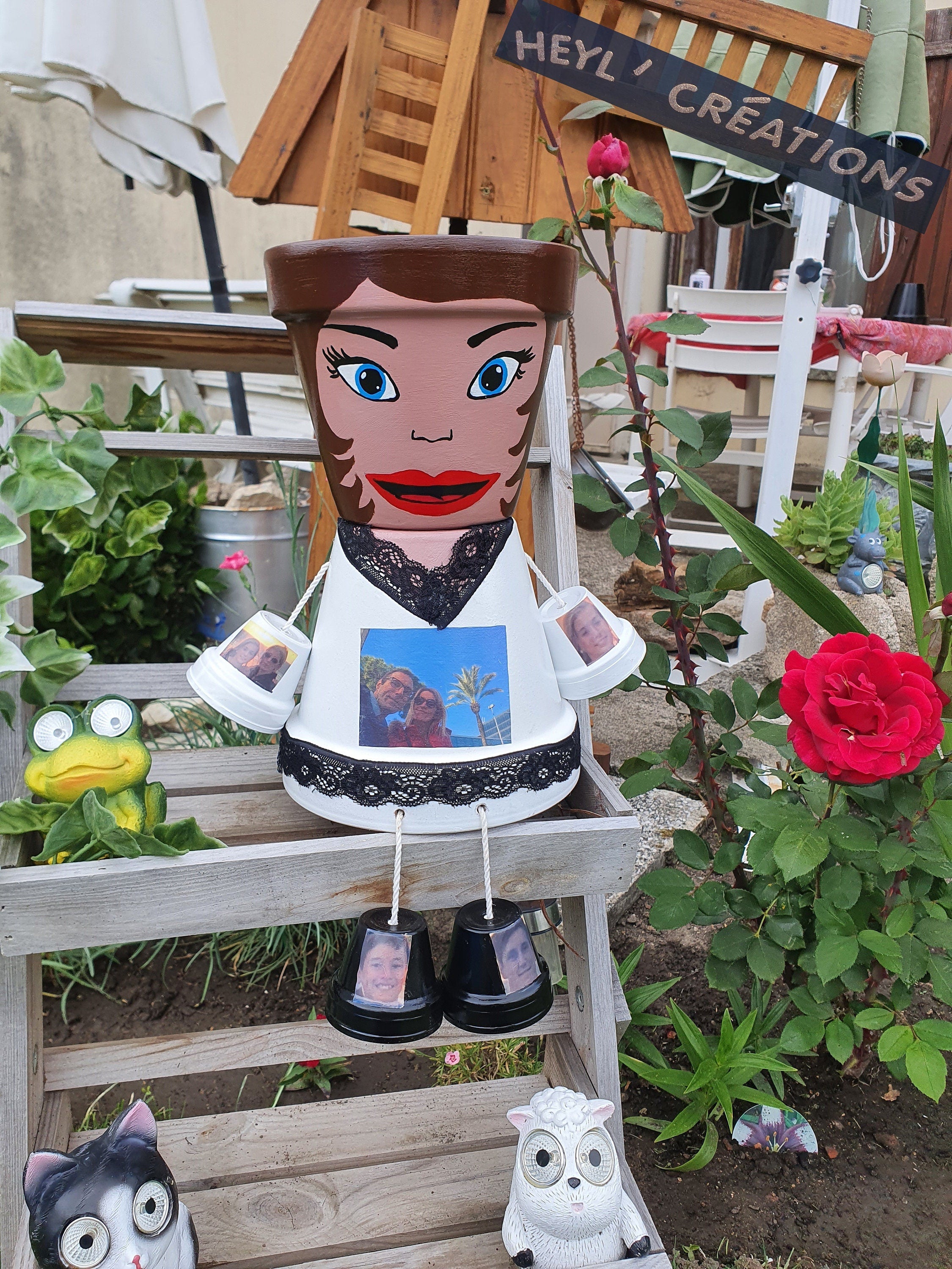 Cache pot personnage personnalisé et personnalisable avec vos photos