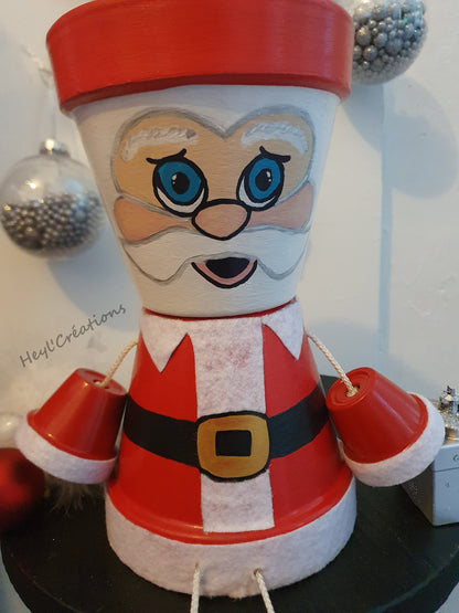 Cache-pot Père Noël fait main décoration Noël artisanale Heyl’Créations