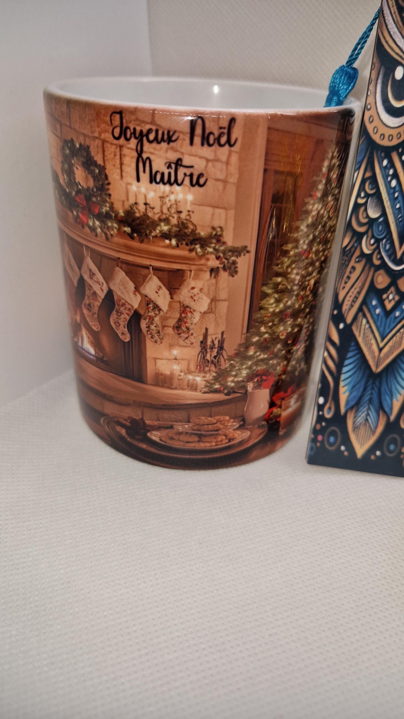 Coffret cadeau Noël maîtresse maître mug boule marque page Heyl’Créations